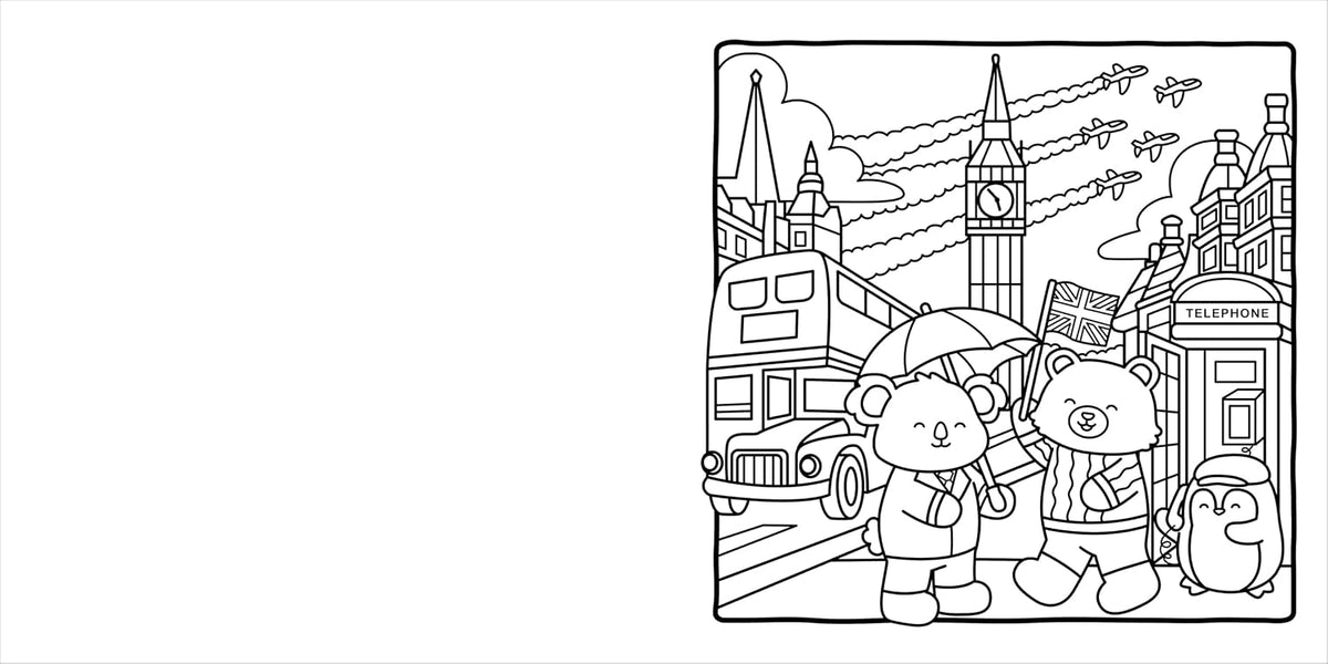 Snuggly Friends: Traveling the World (A Cozy & Comfy Colouring book)