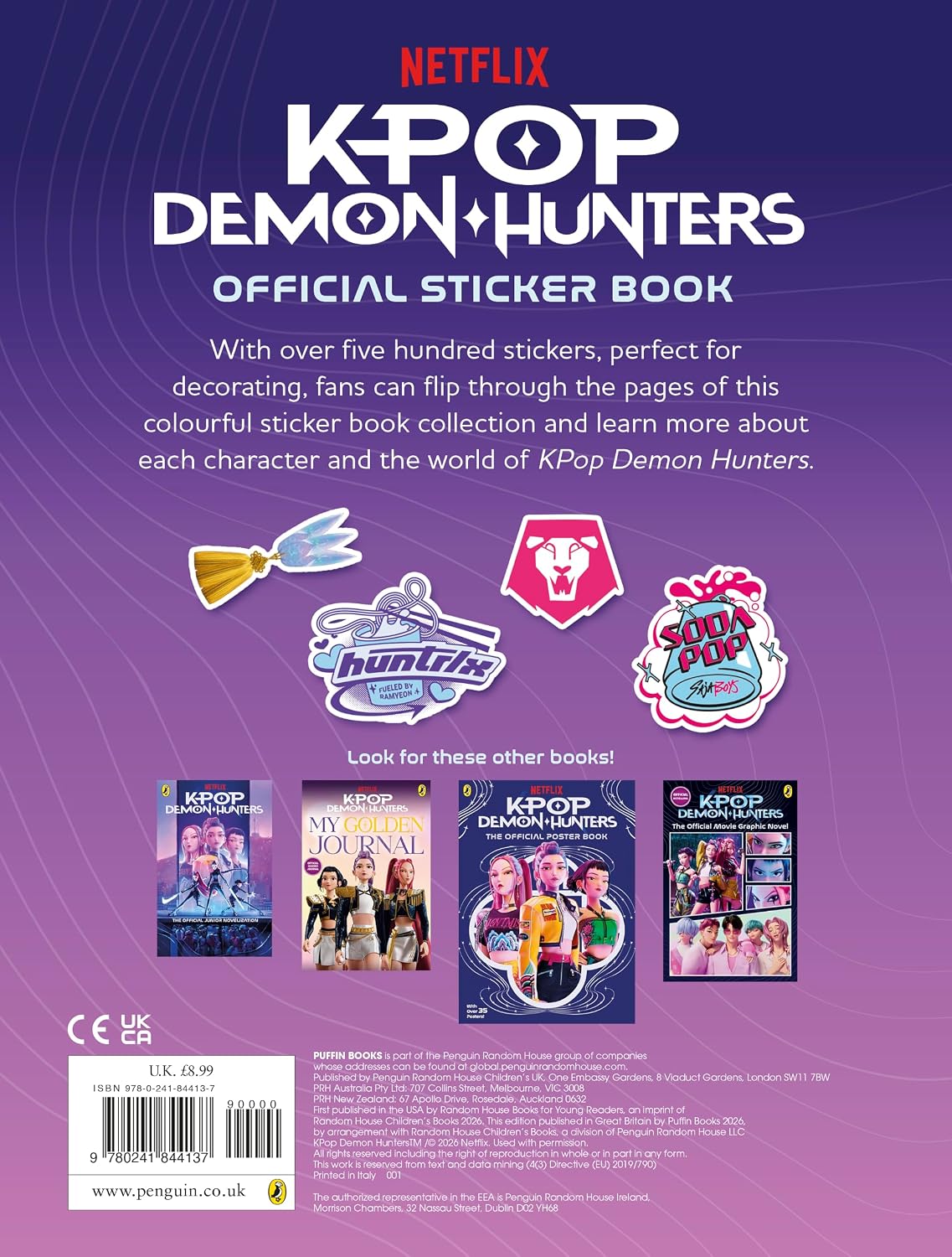 KPop Demon Hunters (Sept'26): Official Sticker Book