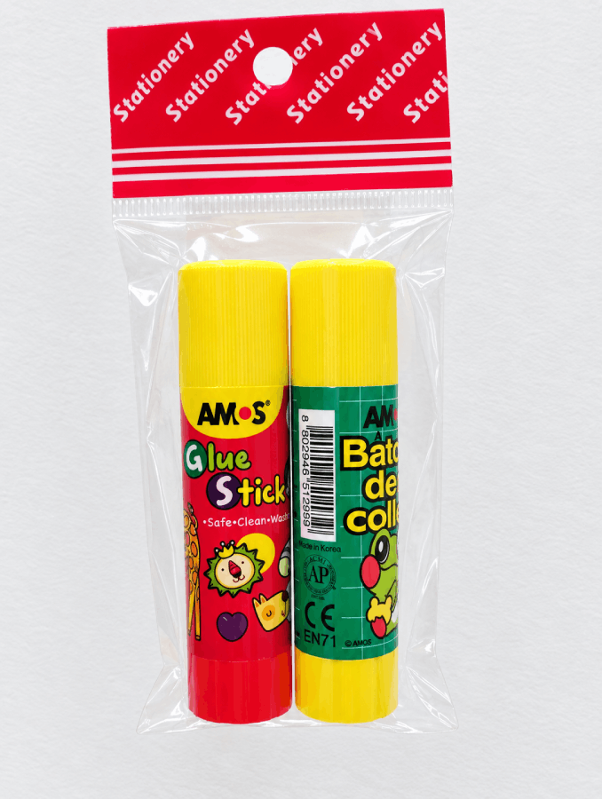 AMOS Glue Stick (2's - 8gram each) (Disappearing)