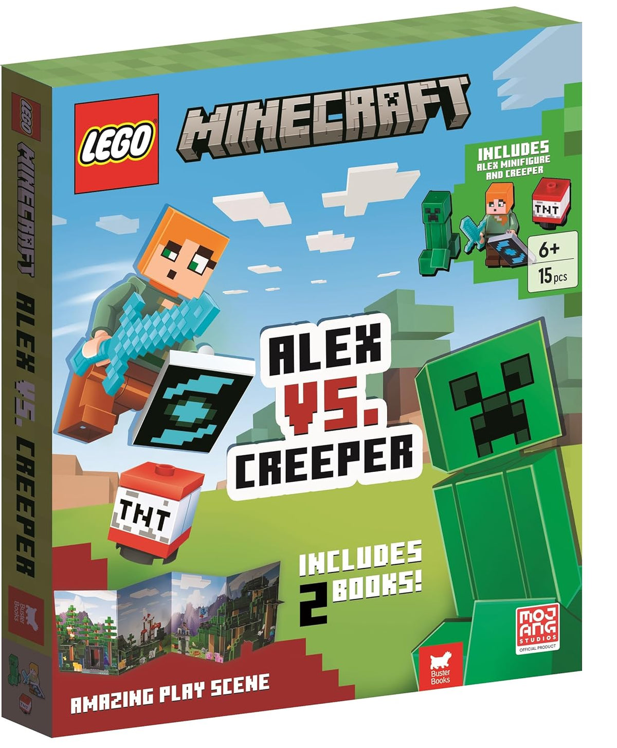 Lego Minecraft Alex vs Creeper (+Minifigure)