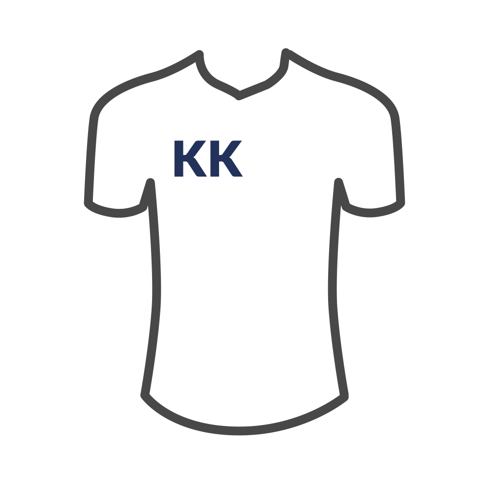 Optional Initials White Tops - Enter Initials For Print