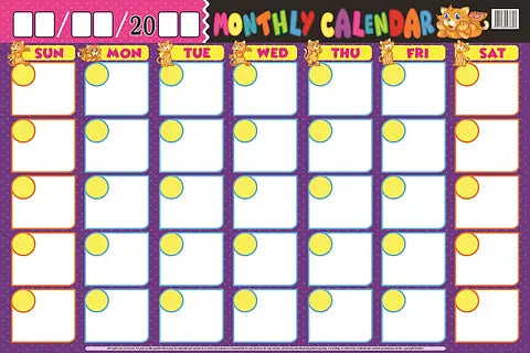 CHARTS MONTHLY CALENDAR