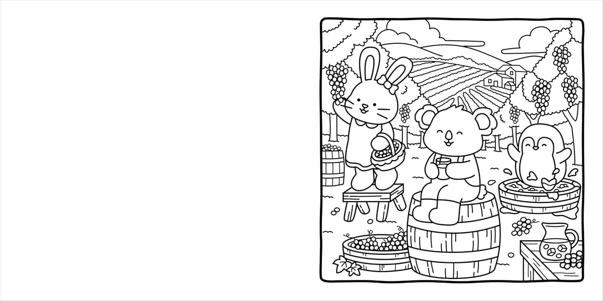 Snuggly Friends: Traveling the World (A Cozy & Comfy Colouring book)