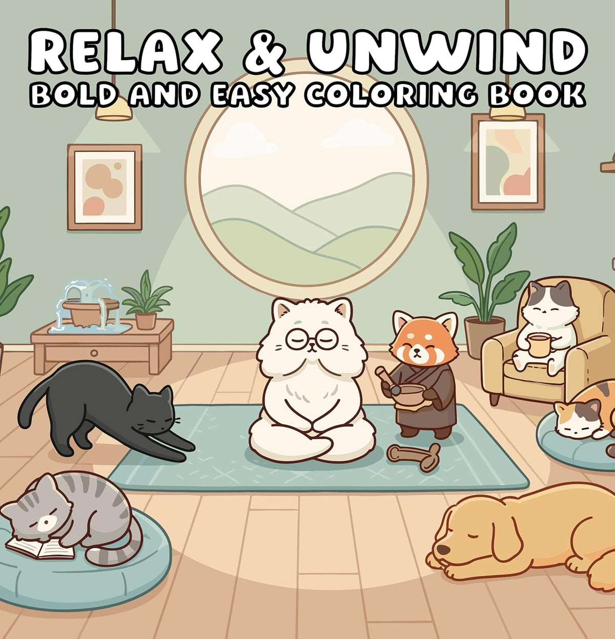 Bold and Easy Coloring Book: Relax & Unwind