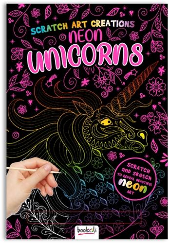 Scratch Art Creations - Beautiful Neon Unicorn