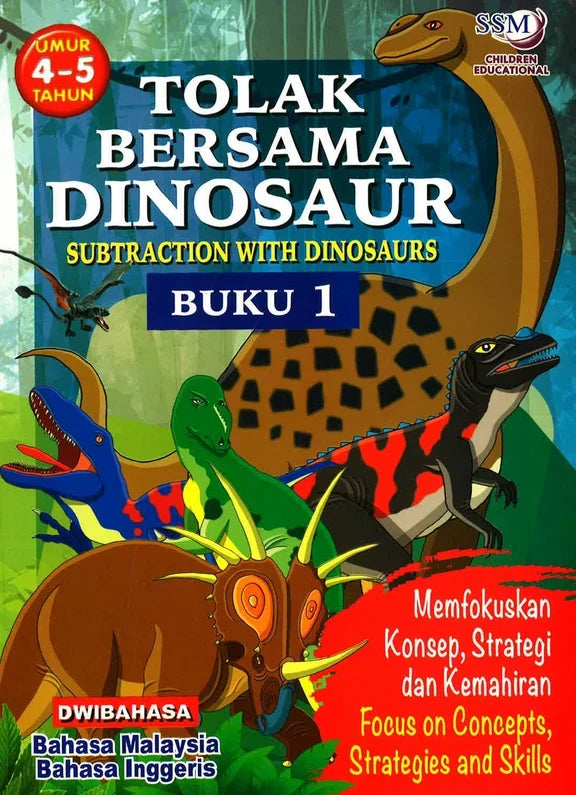 TOLAK BERSAMA DINASOUR SUBTRACTION WITH DINOSAUR - BUKU 1