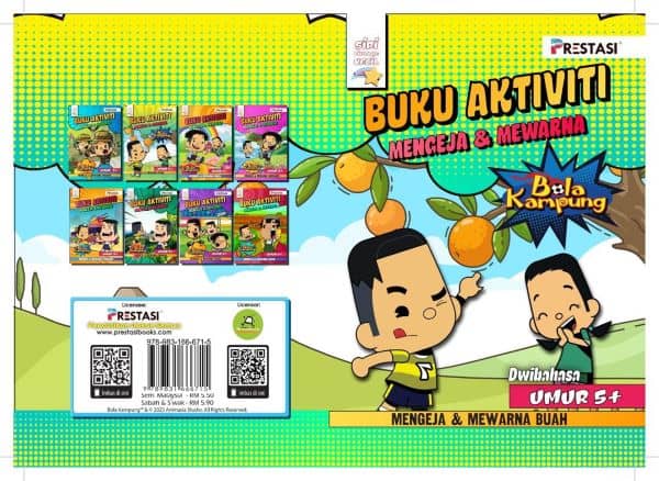Buku Aktiviti: Mengeja dan Mewarna Buah-Buahan