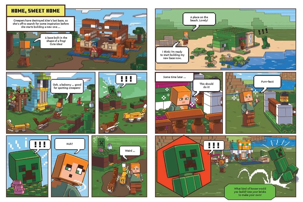 Lego Minecraft Alex vs Creeper (+Minifigure)