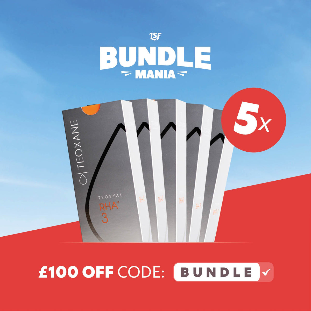 5 x Teosyal® RHA 3 Lidocaine (2x1ml) Bundle - £100 OFF